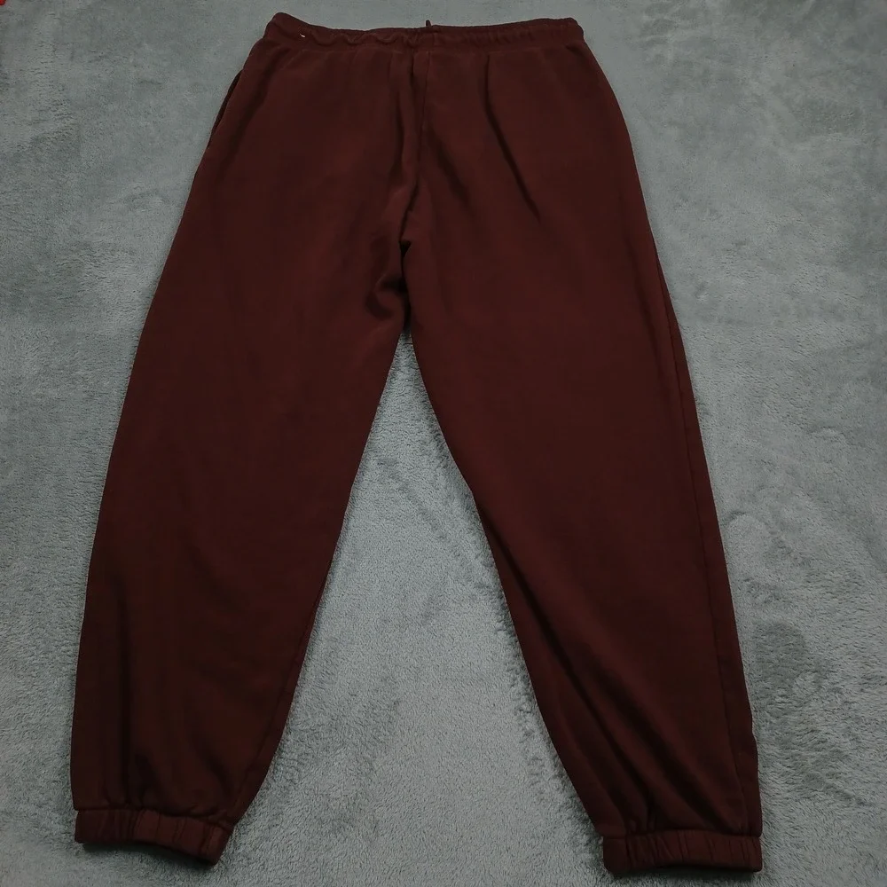 Nike Pants Womens Large Red Joggers Fleece Casual Drawstring